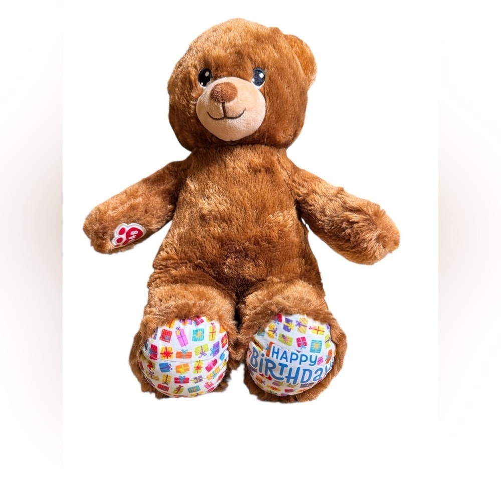 Build-A-Bear Happy Birthday Brown Teddy Bear Plush 16” Stuffed Animal Gift